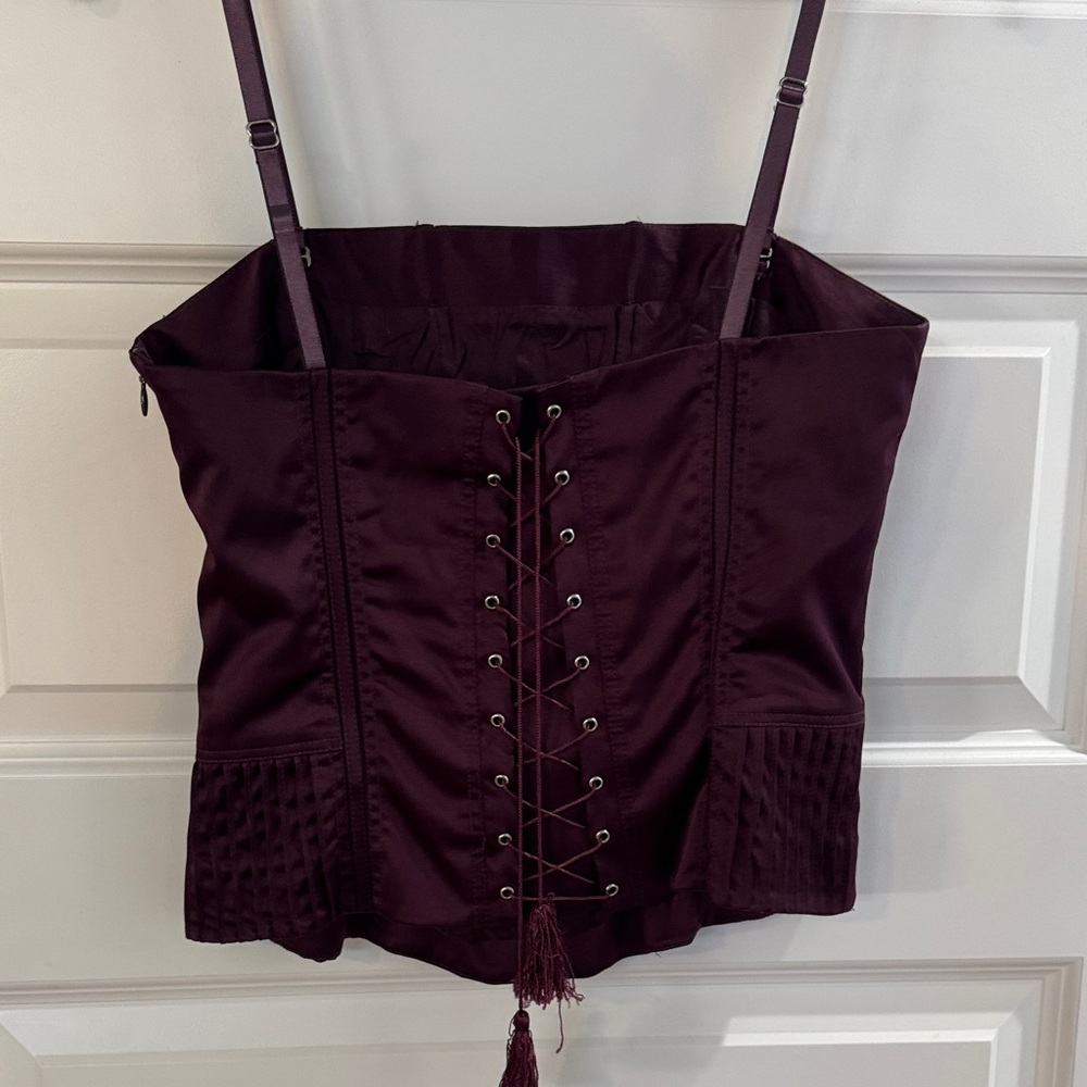 Burgundy Corset Top
